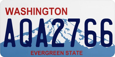 WA license plate AQA2766