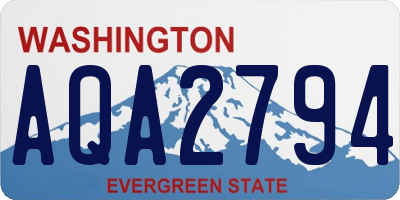 WA license plate AQA2794