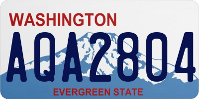 WA license plate AQA2804