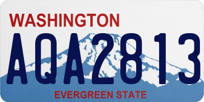 WA license plate AQA2813