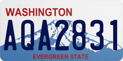 WA license plate AQA2831