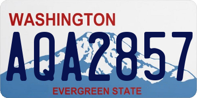 WA license plate AQA2857