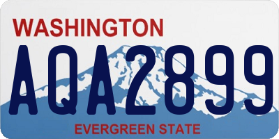 WA license plate AQA2899