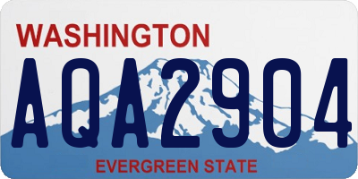 WA license plate AQA2904