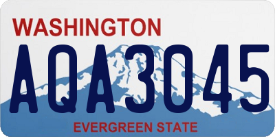 WA license plate AQA3045