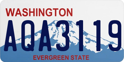 WA license plate AQA3119