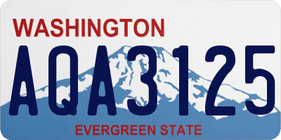 WA license plate AQA3125