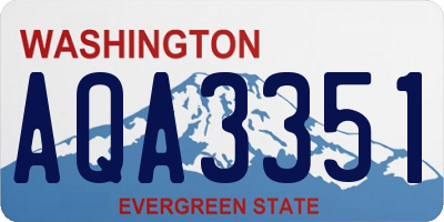 WA license plate AQA3351
