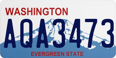 WA license plate AQA3473
