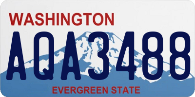 WA license plate AQA3488