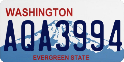 WA license plate AQA3994