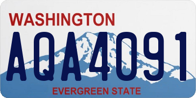 WA license plate AQA4091