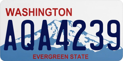 WA license plate AQA4239