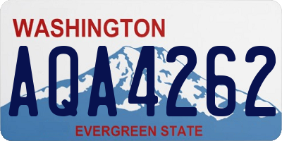 WA license plate AQA4262