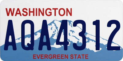 WA license plate AQA4312