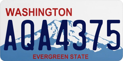 WA license plate AQA4375