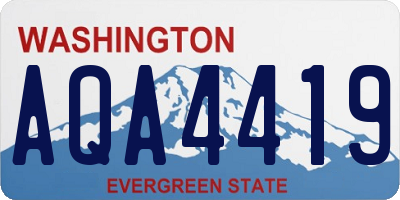 WA license plate AQA4419