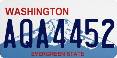 WA license plate AQA4452
