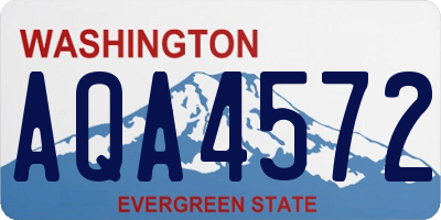 WA license plate AQA4572