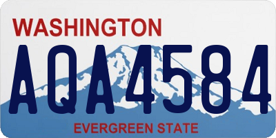 WA license plate AQA4584