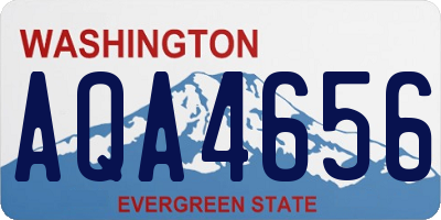 WA license plate AQA4656
