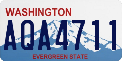 WA license plate AQA4711