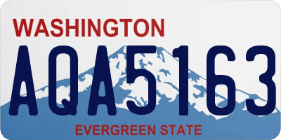 WA license plate AQA5163