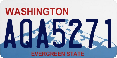 WA license plate AQA5271