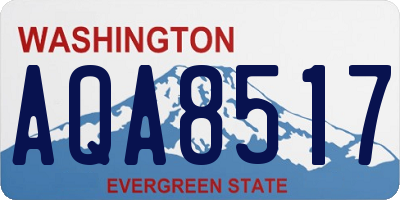 WA license plate AQA8517