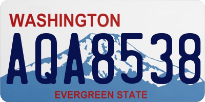 WA license plate AQA8538