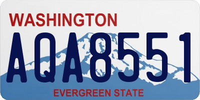 WA license plate AQA8551