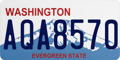 WA license plate AQA8570