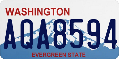 WA license plate AQA8594