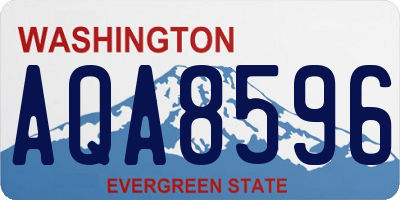 WA license plate AQA8596