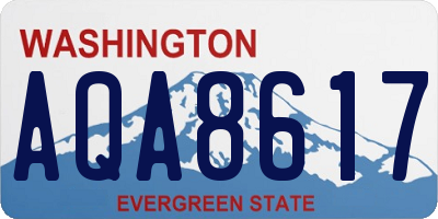 WA license plate AQA8617