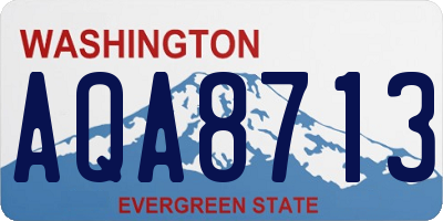 WA license plate AQA8713