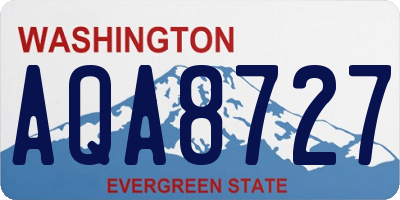 WA license plate AQA8727