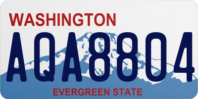 WA license plate AQA8804