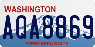 WA license plate AQA8869