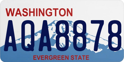 WA license plate AQA8878