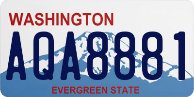 WA license plate AQA8881