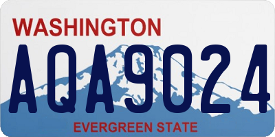 WA license plate AQA9024