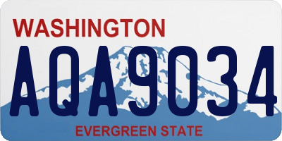 WA license plate AQA9034