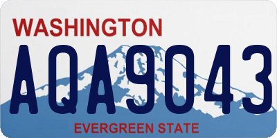 WA license plate AQA9043