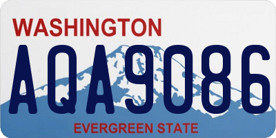 WA license plate AQA9086