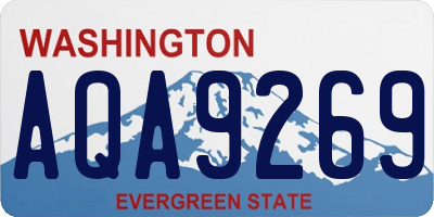 WA license plate AQA9269