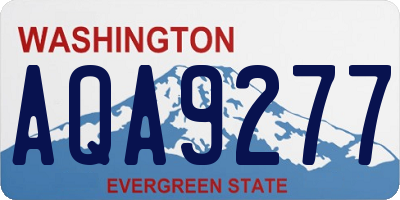 WA license plate AQA9277