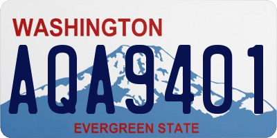 WA license plate AQA9401