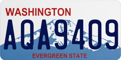 WA license plate AQA9409