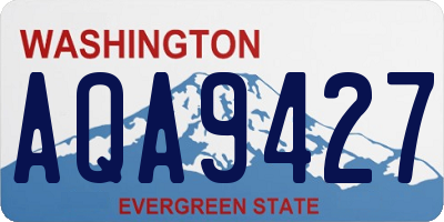 WA license plate AQA9427